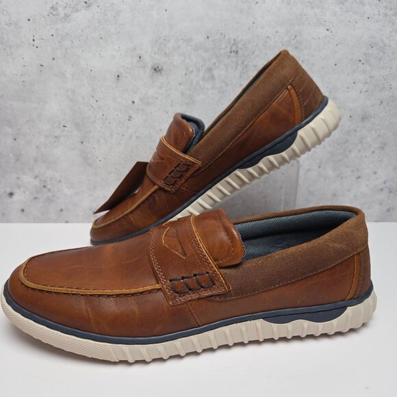 Bullboxer Cognac Leather Slip-On Loafers Mens Size 9 Made In Portugal - Picture 3 of 11